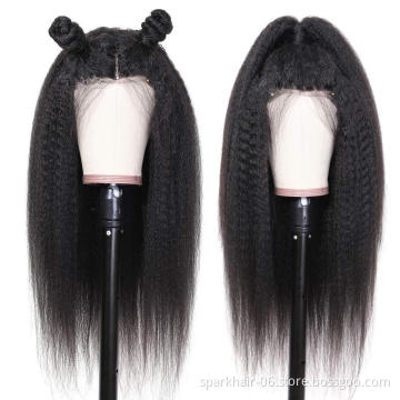 Hair Hd Lace Kinky Straight Frontal 13X6 Lace Front Wig,High Grade Kinky Straight Human Hair Full Lace Wig
